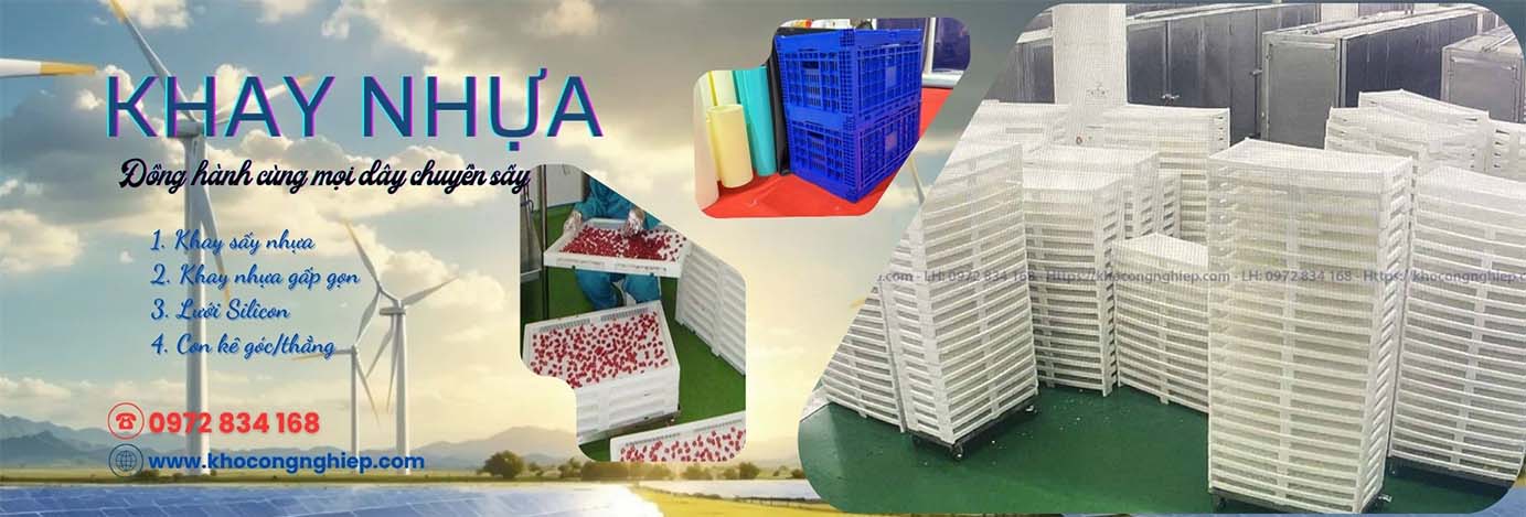 Banner quảng cáo Khay nhựa - Thùng nhựa