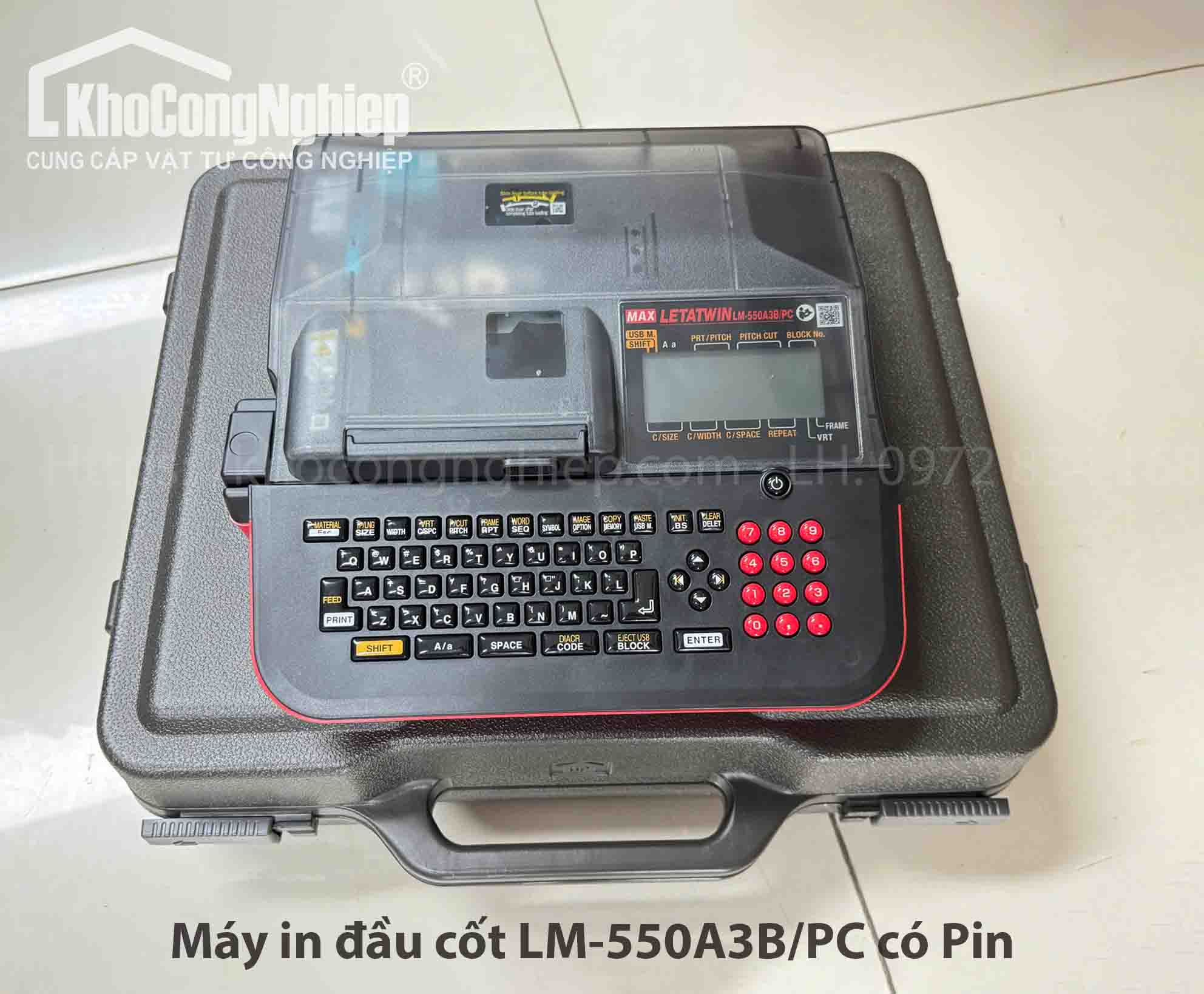 Máy in đầu cốt LM-550A3B/PC (Có thể dùng Pin tích)