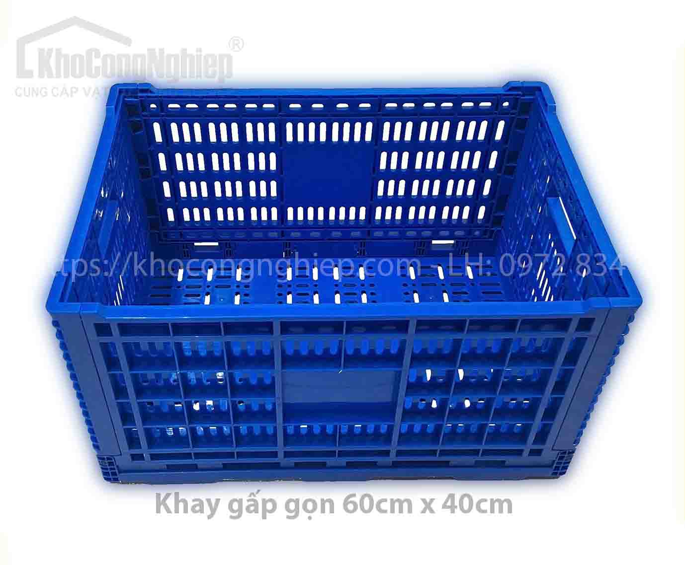 Khay nhựa gấp gọn 60cm x 40cm x 30cm