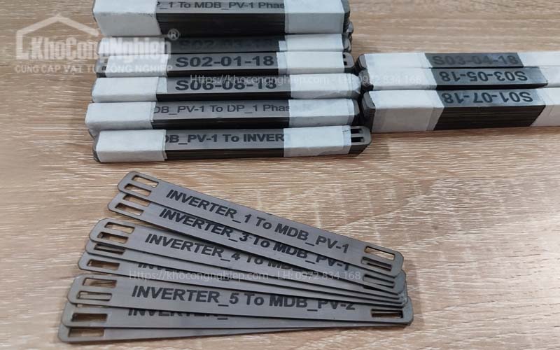 Dịch vụ in thẻ ký hiệu cáp inox 304 - Thẻ Tagname
